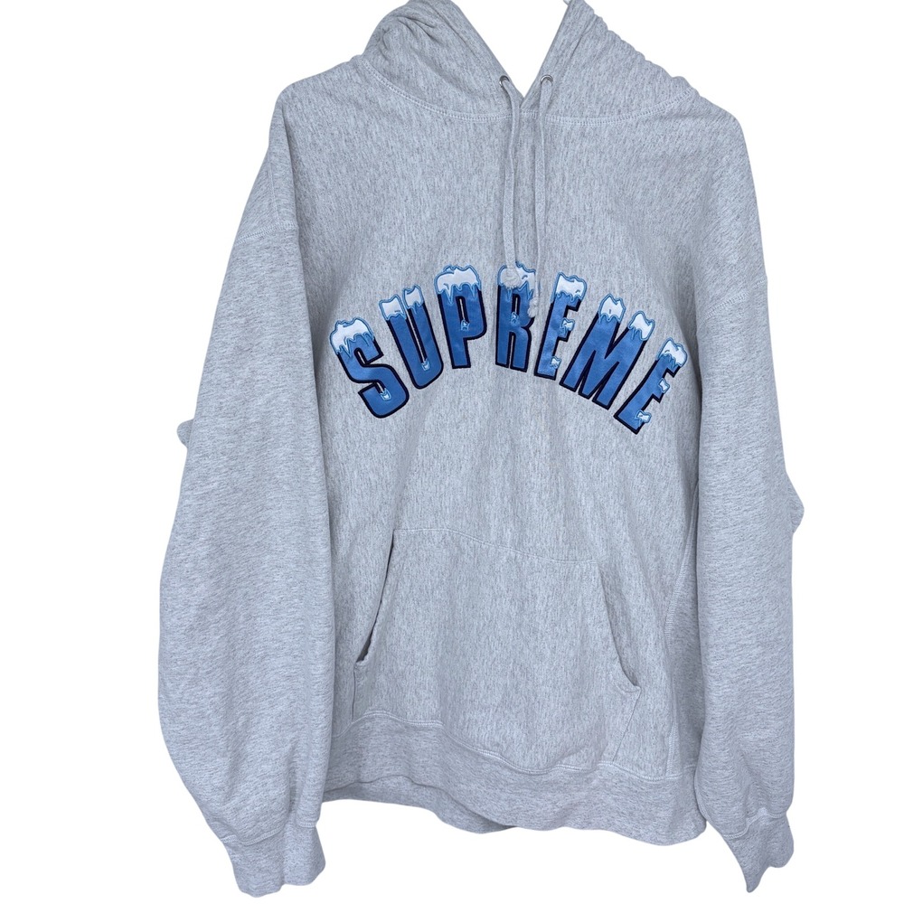 Supreme Icy Arc Hoodie XL Light Gray Blue Mens Hypewear Streetwear